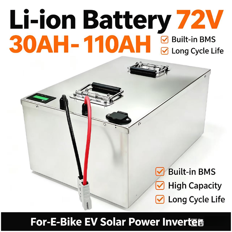 72V 40Ah Lifepo4 Battery Pack - 72Vリチウム電池110Ah、40Ah、50Ah、60Ah、70Ah、80Ah、100Ah、110Ahオプション付き、トローリングモーター、ハイブリッド、オートバイ、ゴルフカート、ローバー用