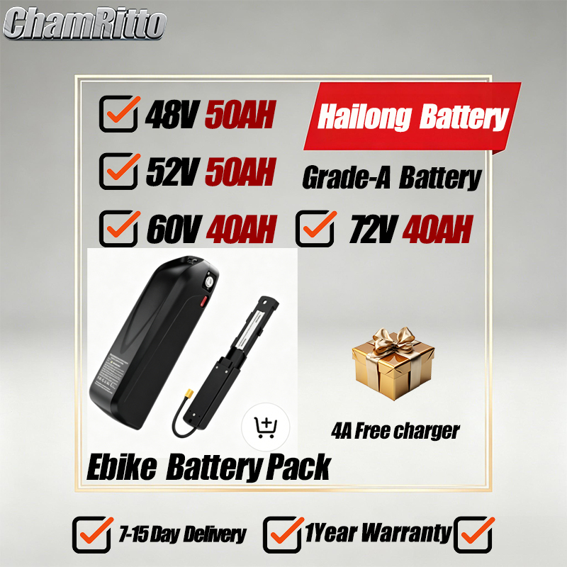 72V 50Ah 21700 Lithium Battery - 電動自転車バッテリー 21700 Hailong Polly 36V48V 52v