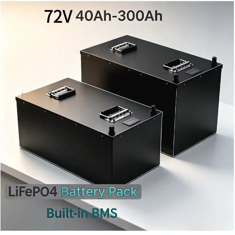 72V 40Ah Lifepo4 Battery Pack - 72V リチウム鉄リン酸バッテリーパック、容量は40Ahから300Ahまで。 内蔵BMS保護、日常使用に安定した電力供給