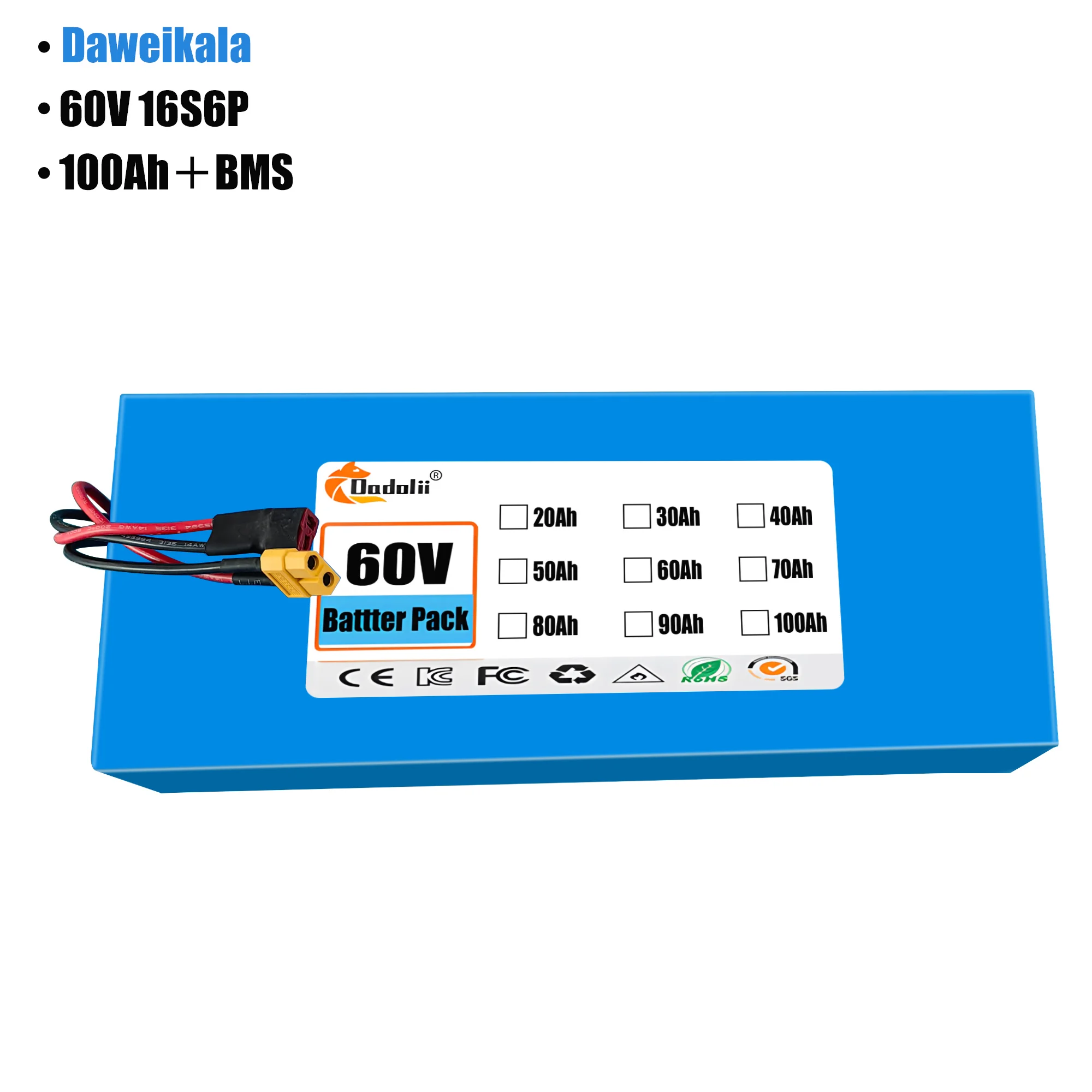60V 100Ah 16S6P 電動自転車バッテリー 186 - 60V 50Ah Electric Scooter Battery のレビューと価格