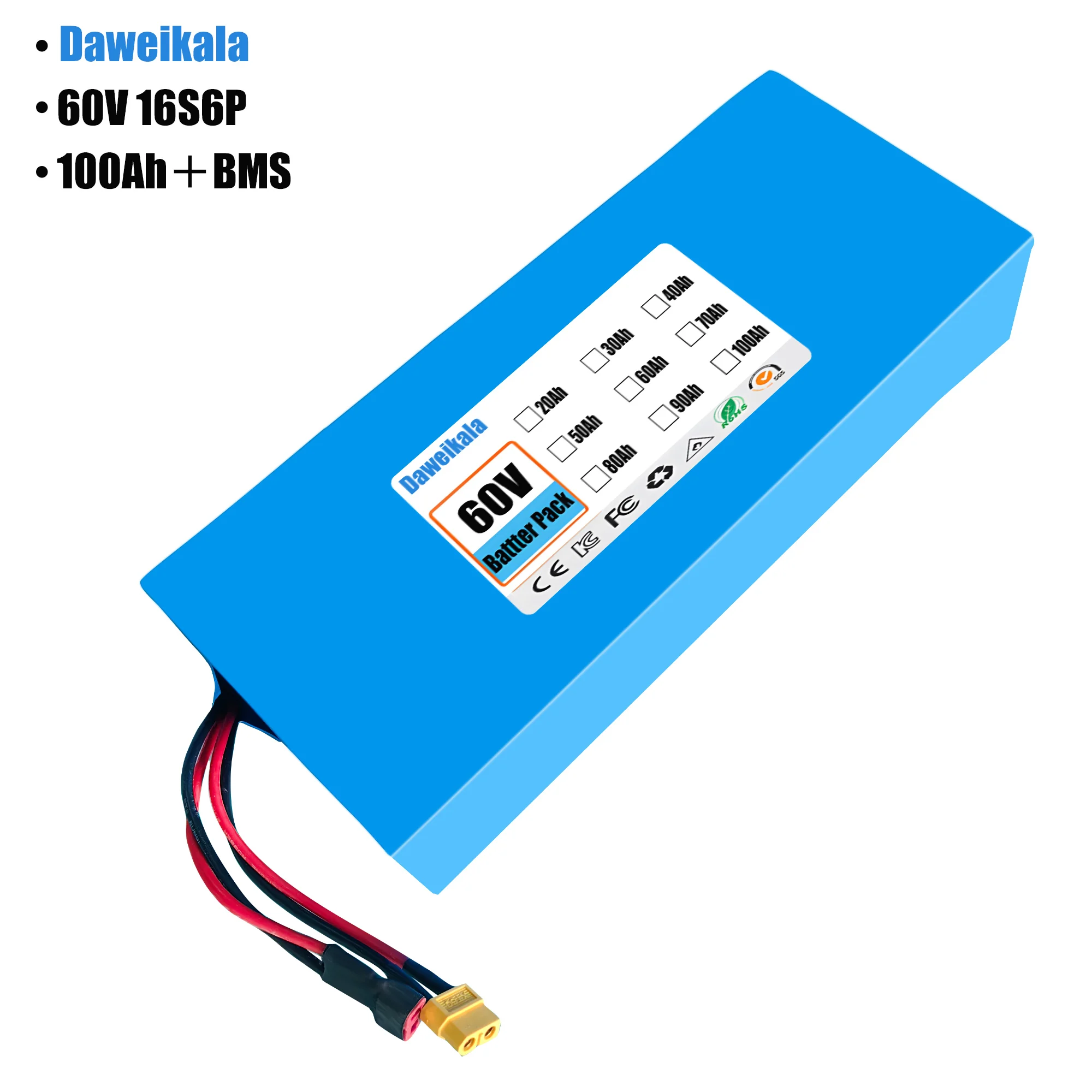 60V 100Ah 16S6P 電動自転車バッテリー 186 - 60V 50Ah Electric Scooter Battery のレビューと価格
