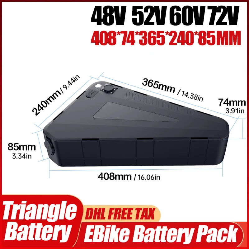36V 48V 52V 60V 72V電動自転車用チャムライ - 72V 50Ah 21700 Lithium Battery のレビューと価格