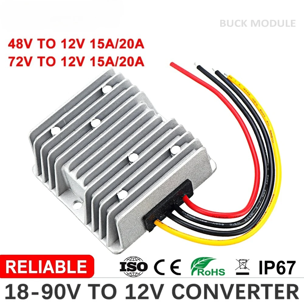 20-90Vから12V 5A 10A 15A 20A DC- - 72V 15A Fast Charger のレビューと価格