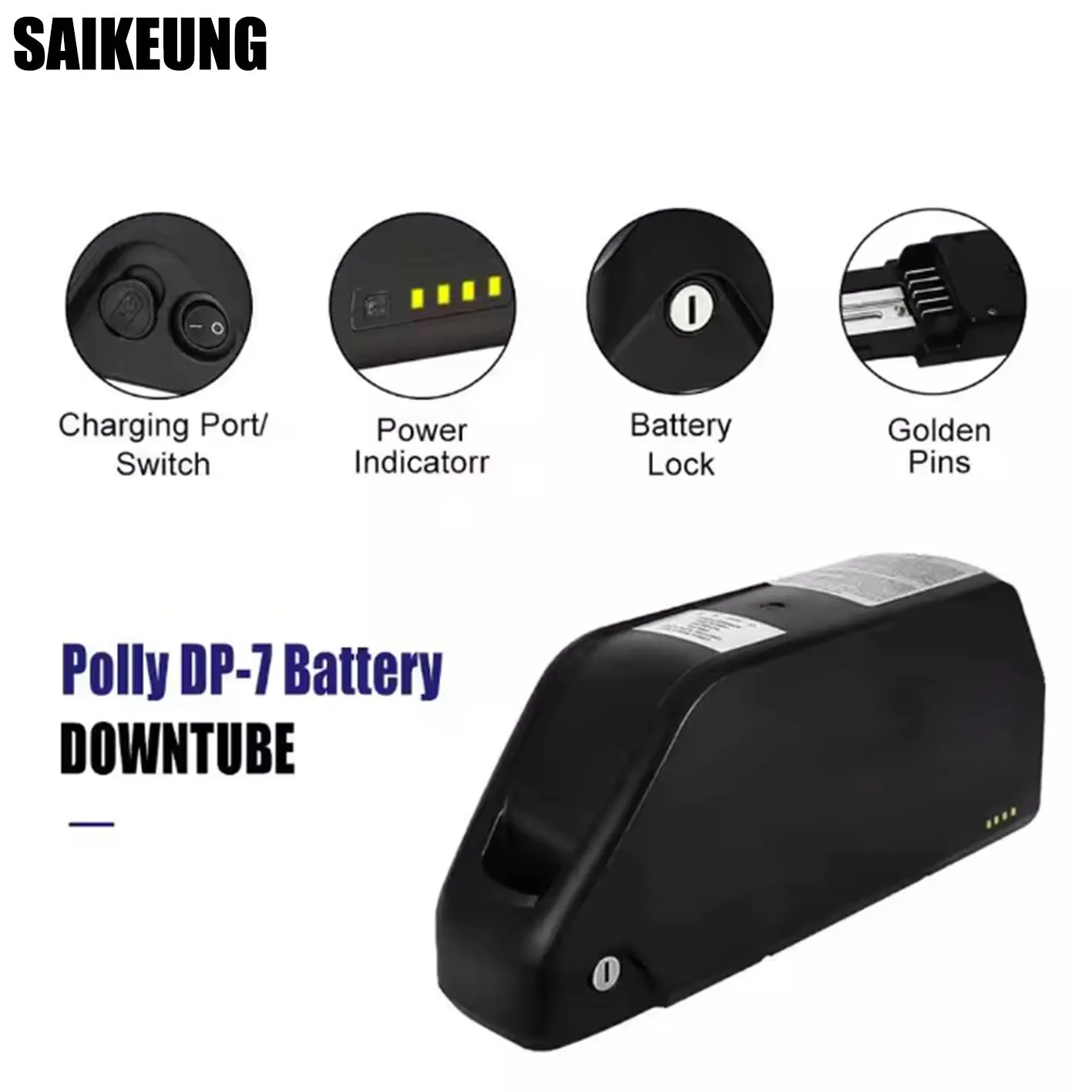 電動自転車用バッテリー ダウンチューブ ハイロン ポリー D - 72V 50Ah 21700 Lithium Battery のレビューと価格