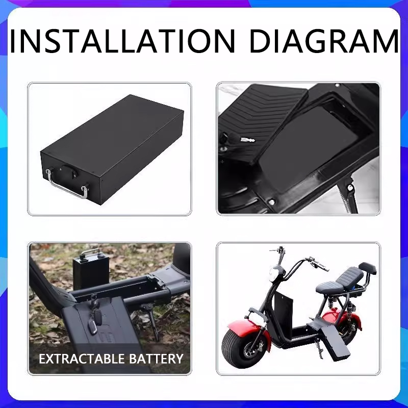 ハーレーバッテリー用 60V 20AH -40AH リチウム - 60V 50Ah Electric Scooter Battery のレビューと価格