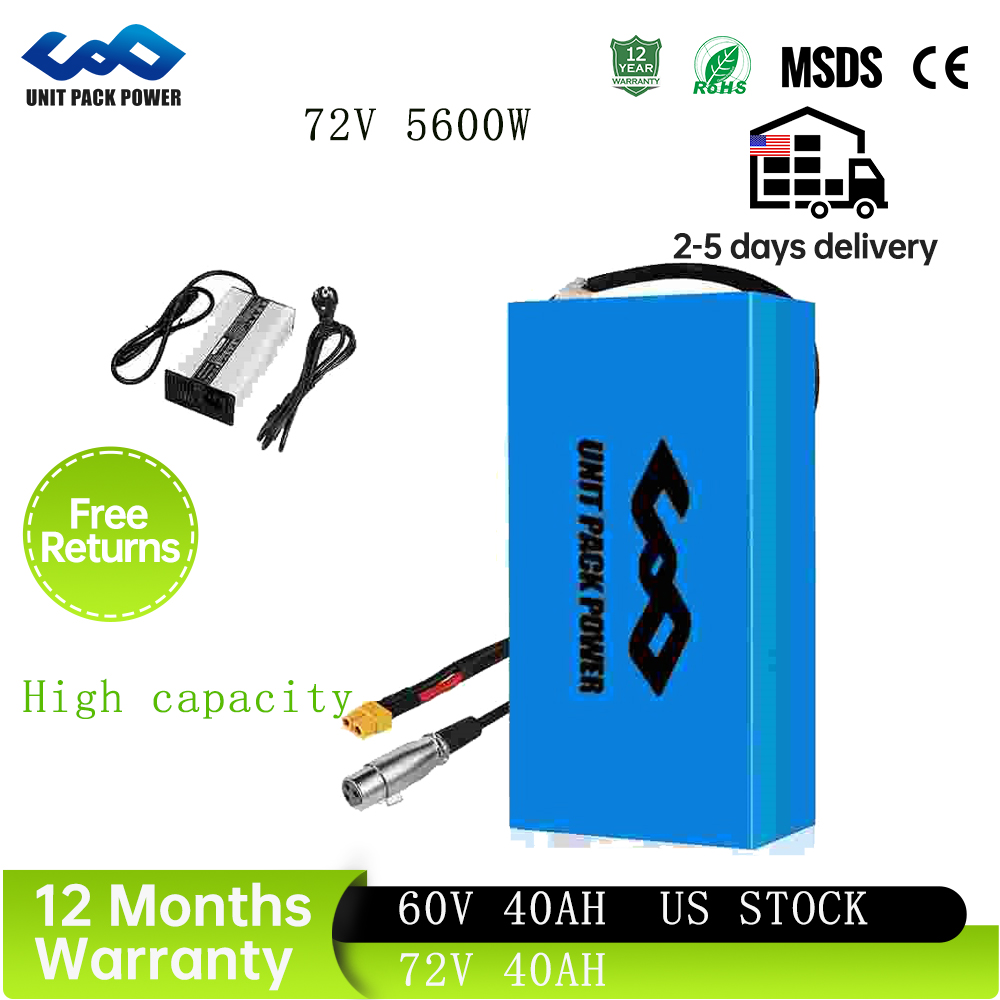 48V 40Ah 60V 72V 電動自転車バッテリーパック - 72V 40Ah Lifepo4 Battery Pack のレビューと価格
